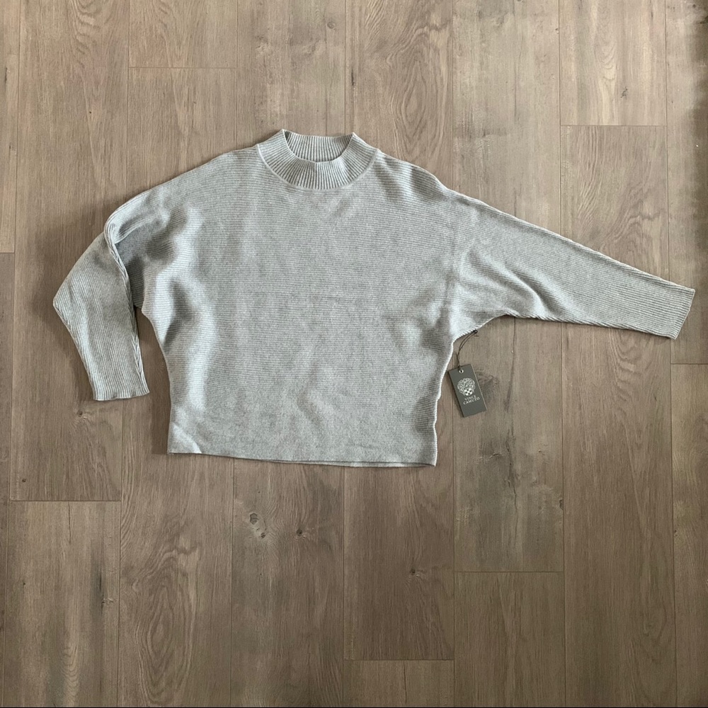 Vince Camuto Gray Long Sleeve Sweater Women’s S. T - Picture 7 of 9
